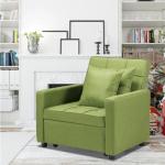Convertible 3-in-1 Sleeper Chair Bed - Green