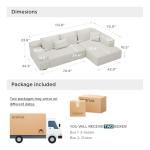 Oversized Modern L-Shaped Sectional Sofa Set