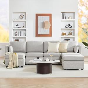 WETRUE Convertible U-Shaped Modular Sectional Sofa