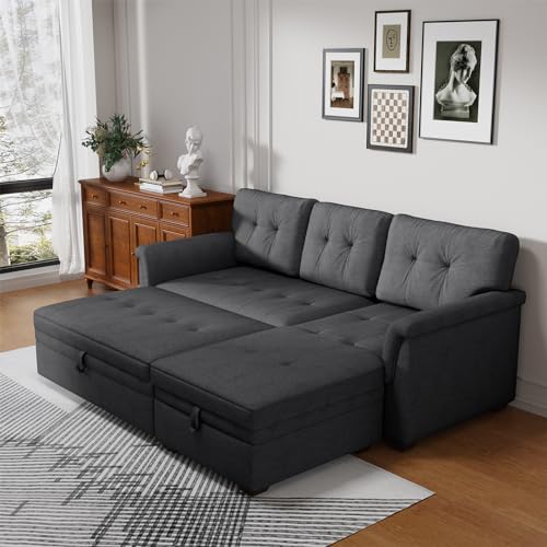 LOVMOR 84-inch L-Shaped Sectional Sleeper Sofa
