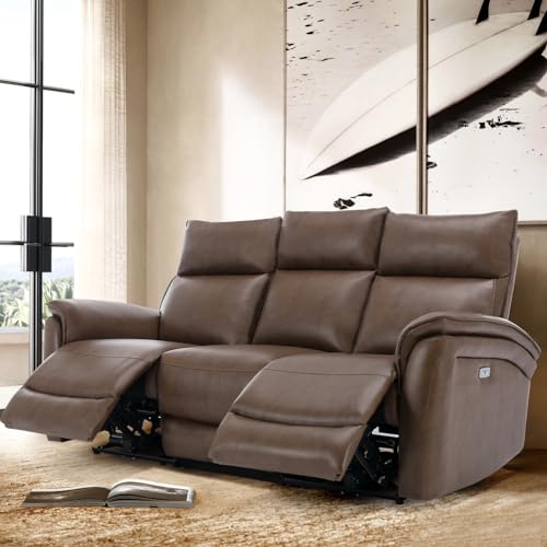 Modern Power Reclining Sofa with USB Ports