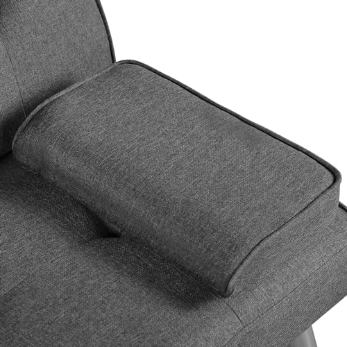 Modern Convertible Sofa Bed with Cup Holders