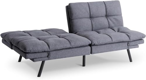Gray Futon Sofa Bed for Small Spaces