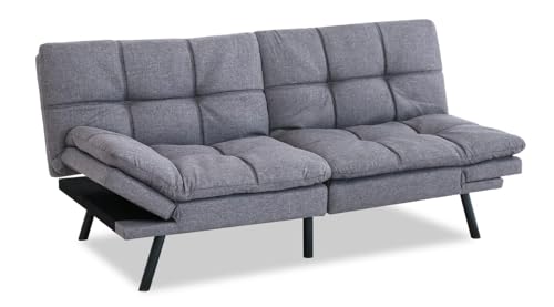 Gray Futon Sofa Bed for Small Spaces