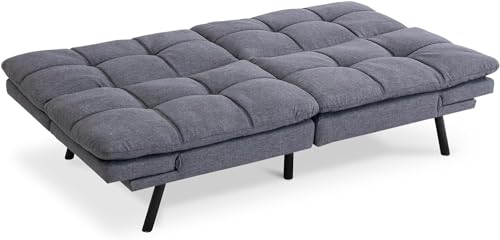 Gray Futon Sofa Bed for Small Spaces
