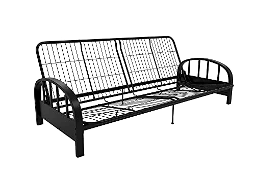 Black DHP Aiden Metal Futon Frame, Large