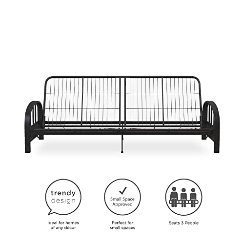 Black DHP Aiden Metal Futon Frame, Large