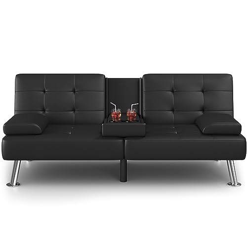Shahoo Convertible Futon Sofa Bed in Black