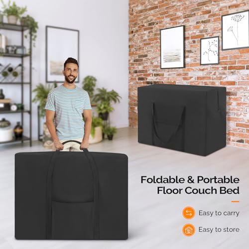 VINGLI Versatile Futon Sofa Bed with Pillows
