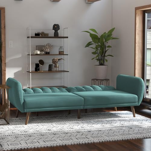 Light Blue Novogratz Brittany Futon Sofa