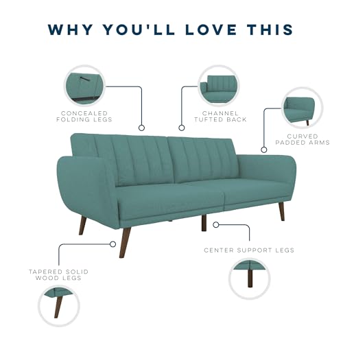 Light Blue Novogratz Brittany Futon Sofa