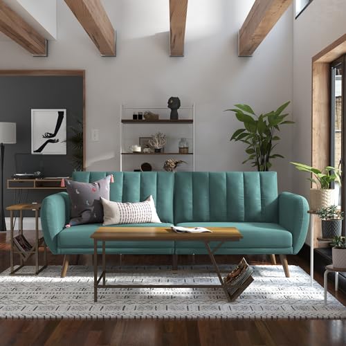 Light Blue Novogratz Brittany Futon Sofa