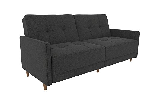 Andora Mid-Century Grey Linen Sofa Bed Couch