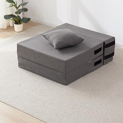 Kingfun Folding Sofa Bed with Pillow - Dark Gray