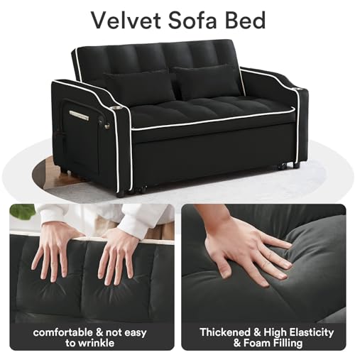 Black Full Size Rovibek Sofa Bed