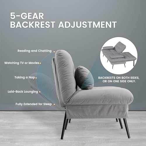Dark Grey COMHOMA Futon Sofa Bed