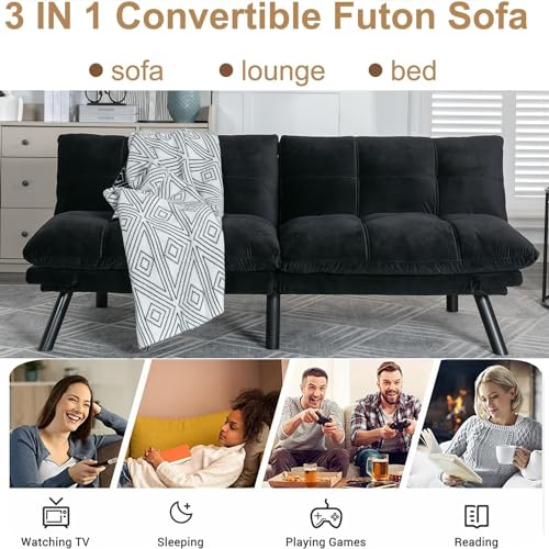 Convertible Futon Sofa Bed for Small Spaces