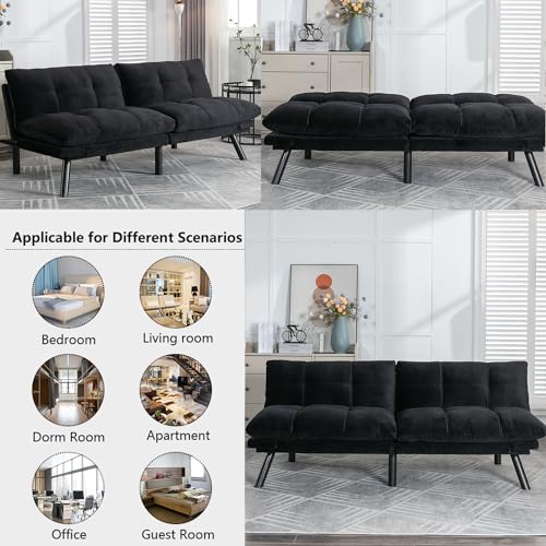 Convertible Futon Sofa Bed for Small Spaces
