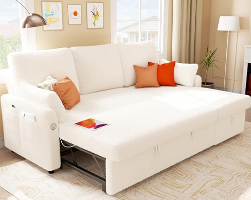 Ucloveria 84" L-Shaped Sleeper Sofa with Chaise