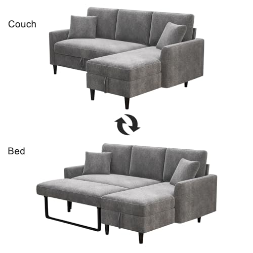 Modern 3-in-1 Convertible Sleeper Sofa Bed