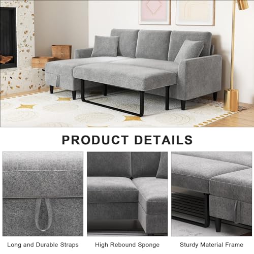 Modern 3-in-1 Convertible Sleeper Sofa Bed