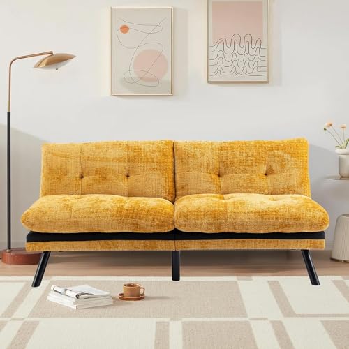 Anwick Convertible Futon Sofa Bed - Yellow