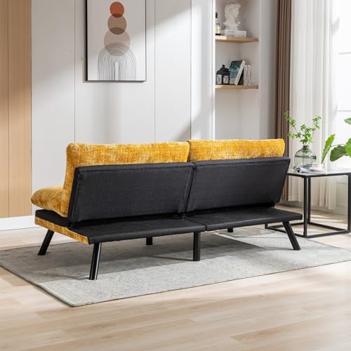 Anwick Convertible Futon Sofa Bed - Yellow