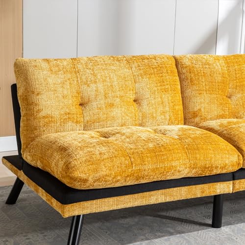 Anwick Convertible Futon Sofa Bed - Yellow
