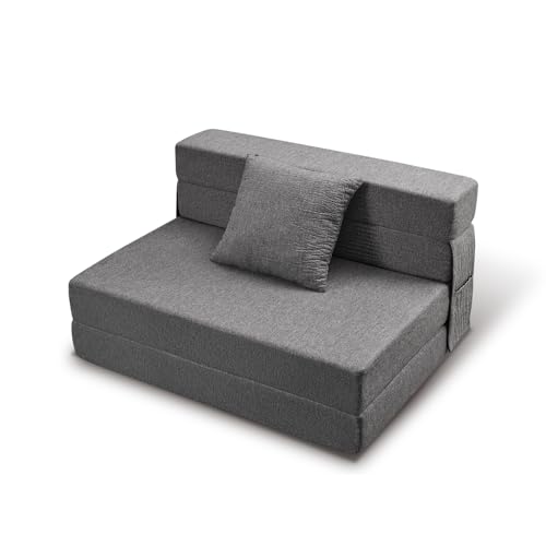 Z-hom Convertible Memory Foam Sofa Bed - Dark Grey