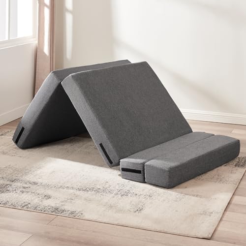 Z-hom Convertible Memory Foam Sofa Bed - Dark Grey