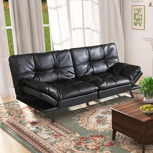 Light Black Convertible Memory Foam Sofa Bed