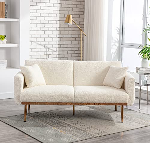 Modern Convertible Futon Sofa Bed with Pillows
