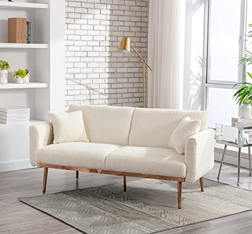 Modern Convertible Futon Sofa Bed with Pillows