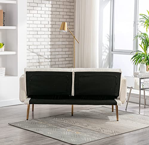 Modern Convertible Futon Sofa Bed with Pillows