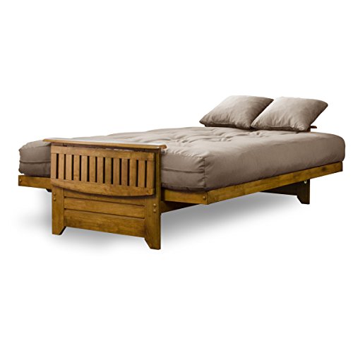 Queen Brentwood Tray Arm Futon Frame and Mattress