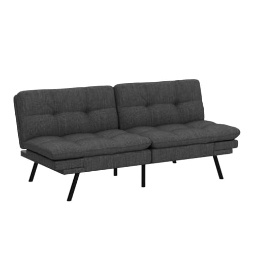 Wood-It Memory Foam Convertible Sofa Bed - Dark Gray