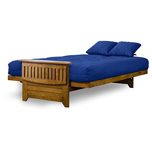 Brentwood Full Size Wood Futon Frame with Drawers