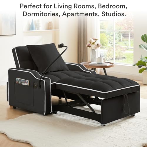Velvet 3-in-1 Convertible Sleeper Sofa Bed