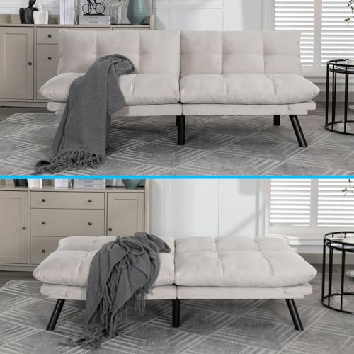 71" Velvet Convertible Futon Sofa Bed