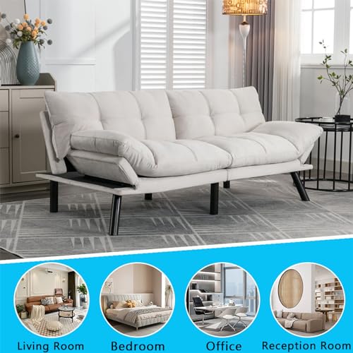 71" Velvet Convertible Futon Sofa Bed
