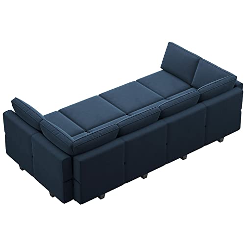 Belffin Blue Modular Sectional Sofa with Storage