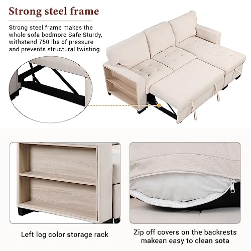 Convertible L-Shaped Sofa with Storage & USB Charging