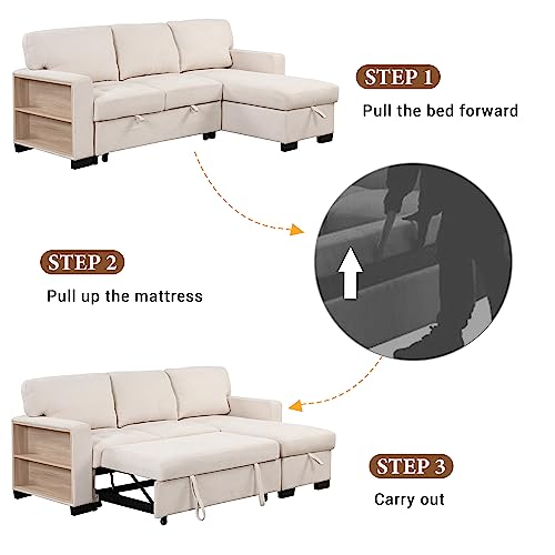 Convertible L-Shaped Sofa with Storage & USB Charging