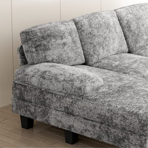 Flamaker U-Shaped Convertible Sectional Sofa - Grey