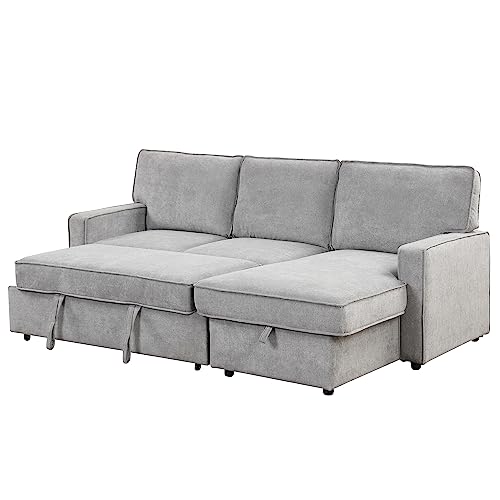 LUMISOL L-Shaped Convertible Sleeper Sofa Bed