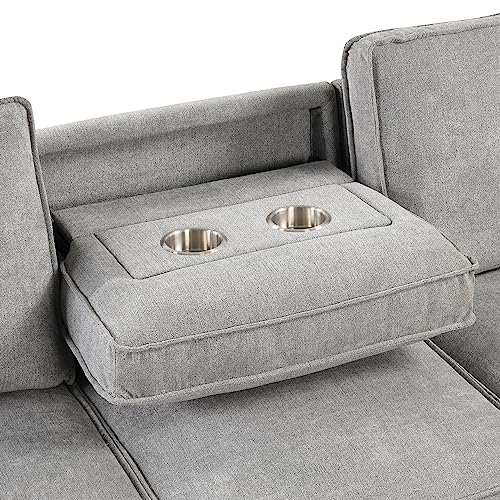 LUMISOL L-Shaped Convertible Sleeper Sofa Bed