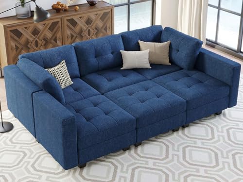 Belffin Modular Sleeper Sectional Sofa with Storage