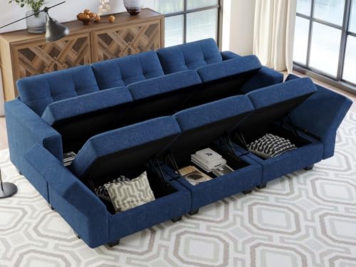 Belffin Modular Sleeper Sectional Sofa with Storage