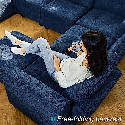 Belffin Modular Sleeper Sectional Sofa with Storage