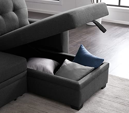 Reversible L-Shape Sleeper Sofa with Storage